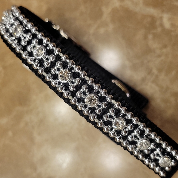 Top Paw jet black 16" dog collar - small dog/large cat - Picture 4 of 12